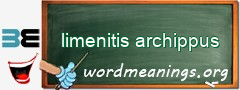 WordMeaning blackboard for limenitis archippus